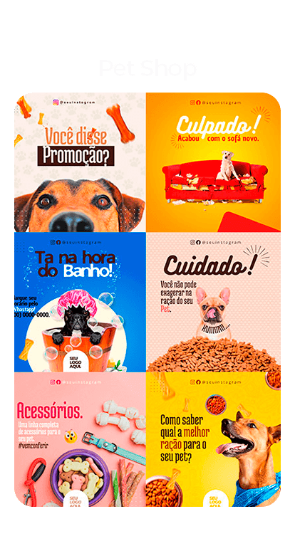 Ejemplos de diseños para tiendas de mascotas